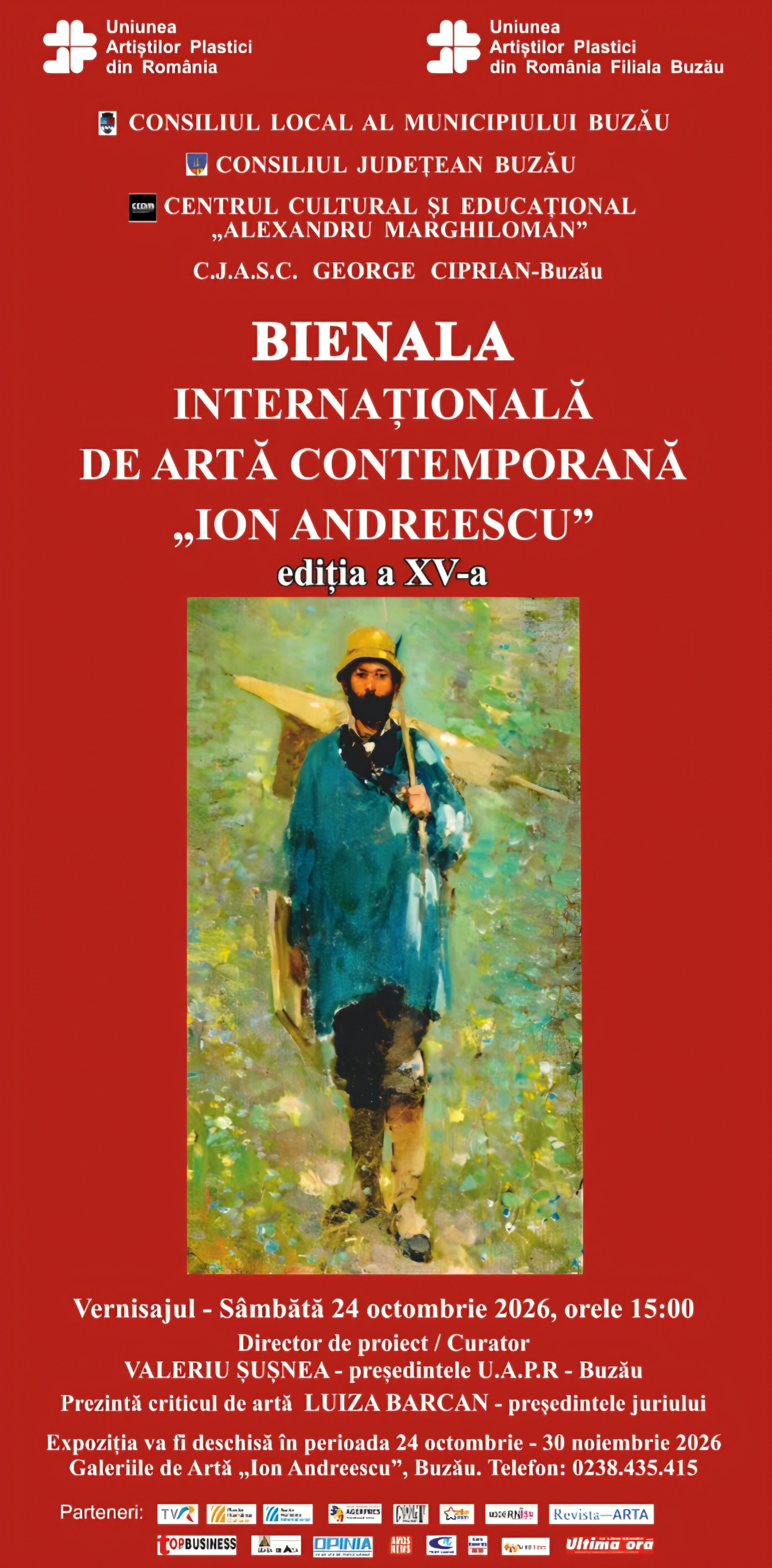 Bienala Internațională de Artă Contemporană "Ion Andreescu", ediția a XV a, 2026